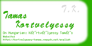 tamas kortvelyessy business card